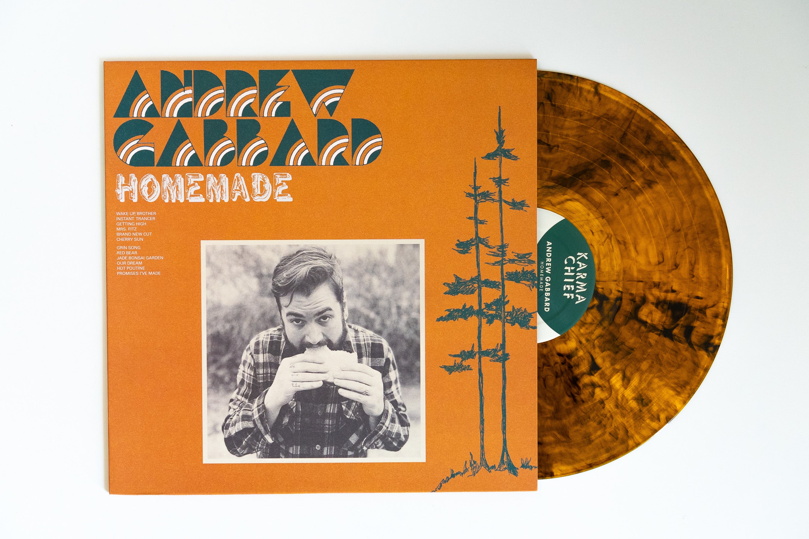 Andrew Gabbard Homemade vinyl LP transparent orange