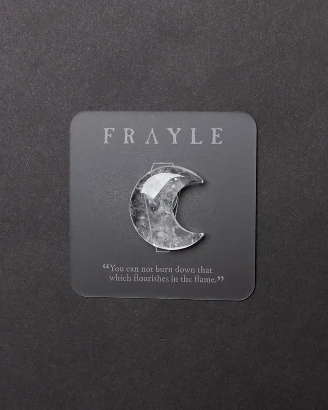Frayle Natural Quartz Crescent Moon krystall