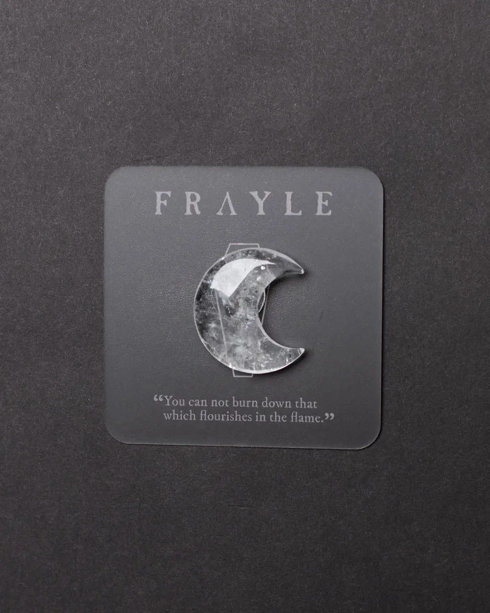 Frayle Natural Quartz Crescent Moon krystall