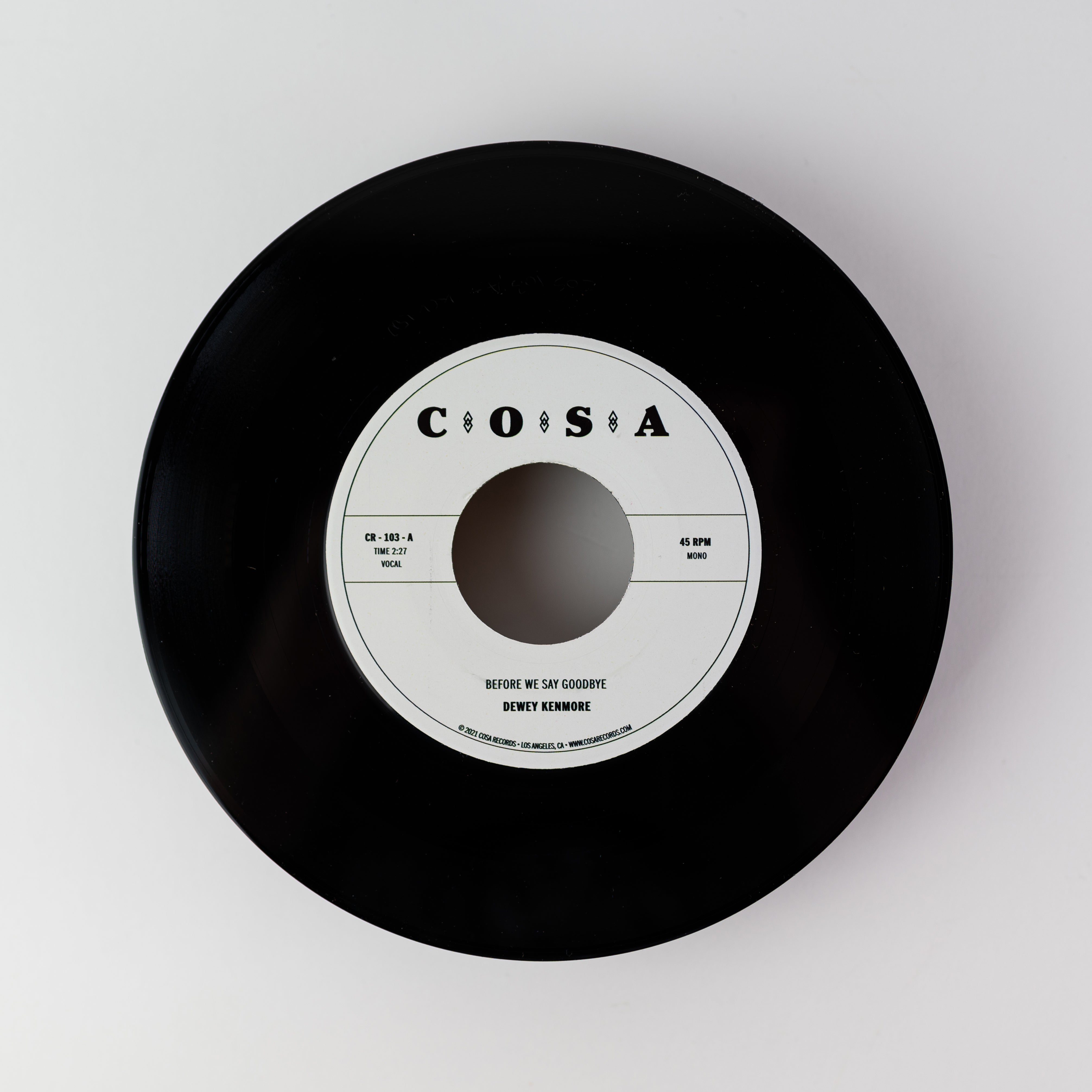 Dewey Kenmore Before We Say Goodbye 7" vinylsingel svart latin soul