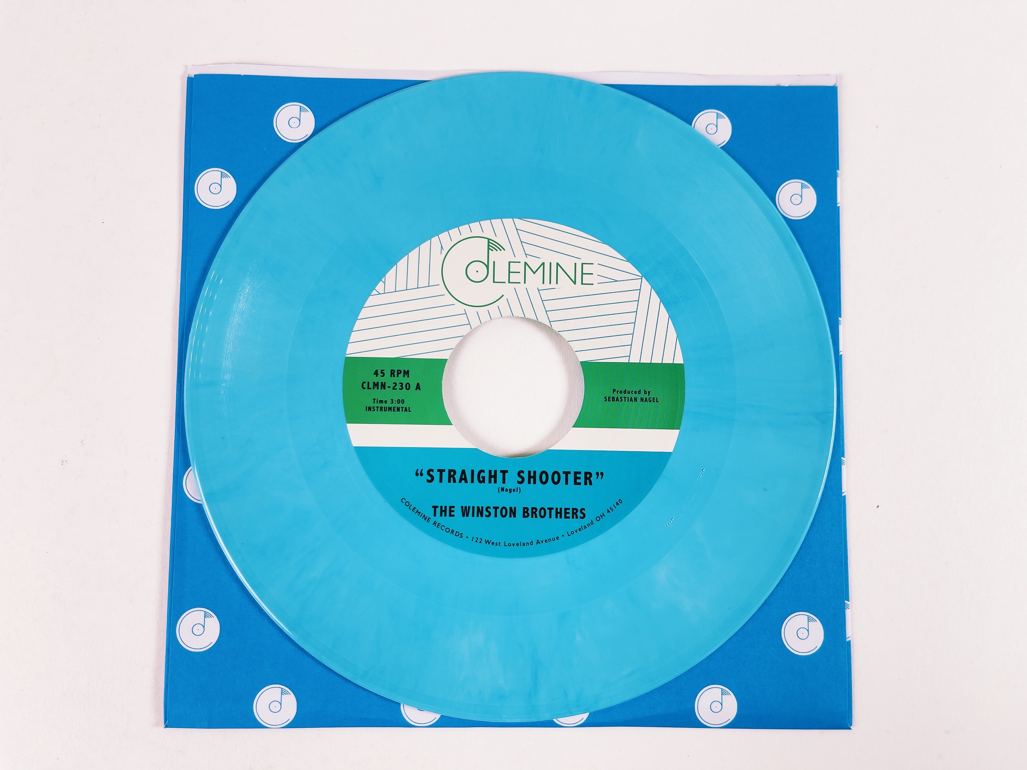 Winston Brothers Straight Shooter 7-tommer vinyl island sky blue