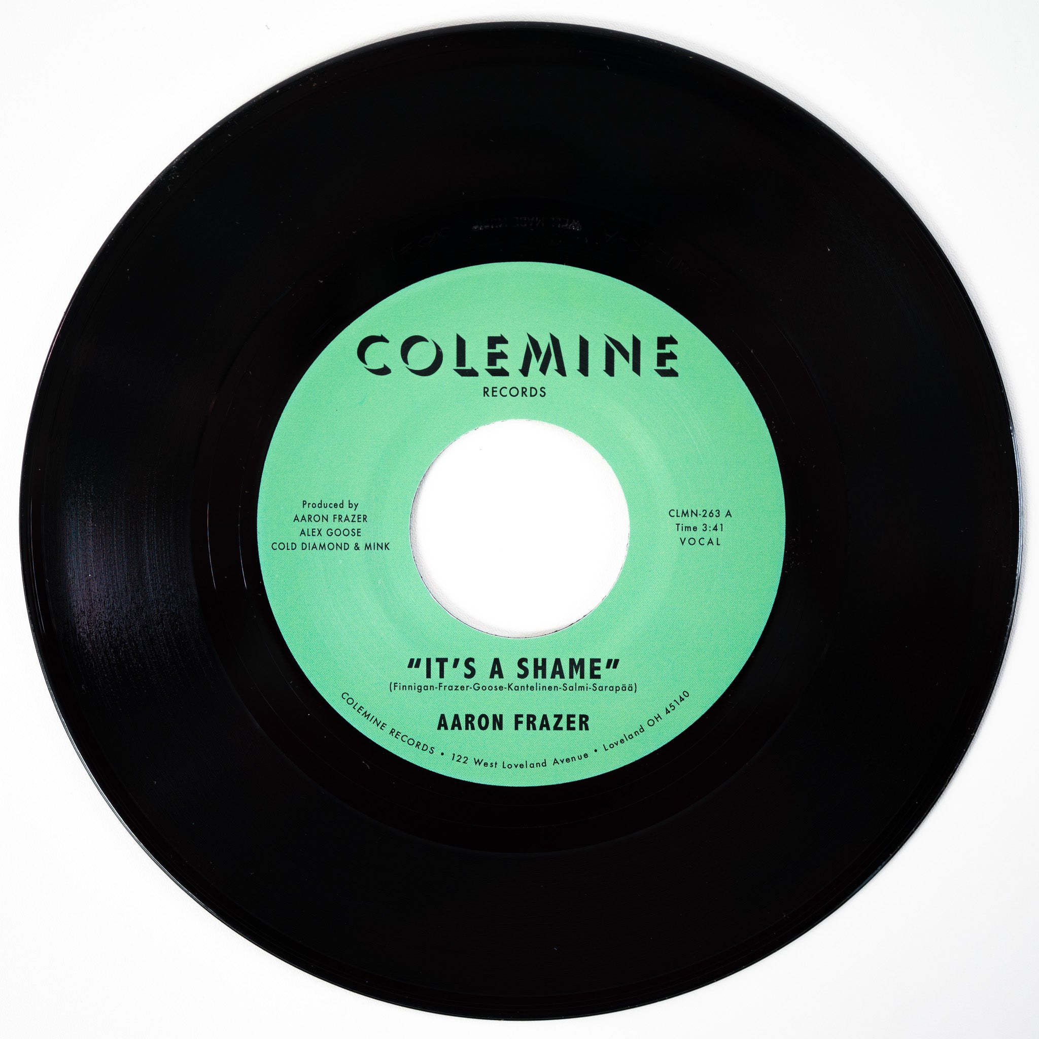 Colemine Aaron Frazer It's A Shame 7" grønn swirl