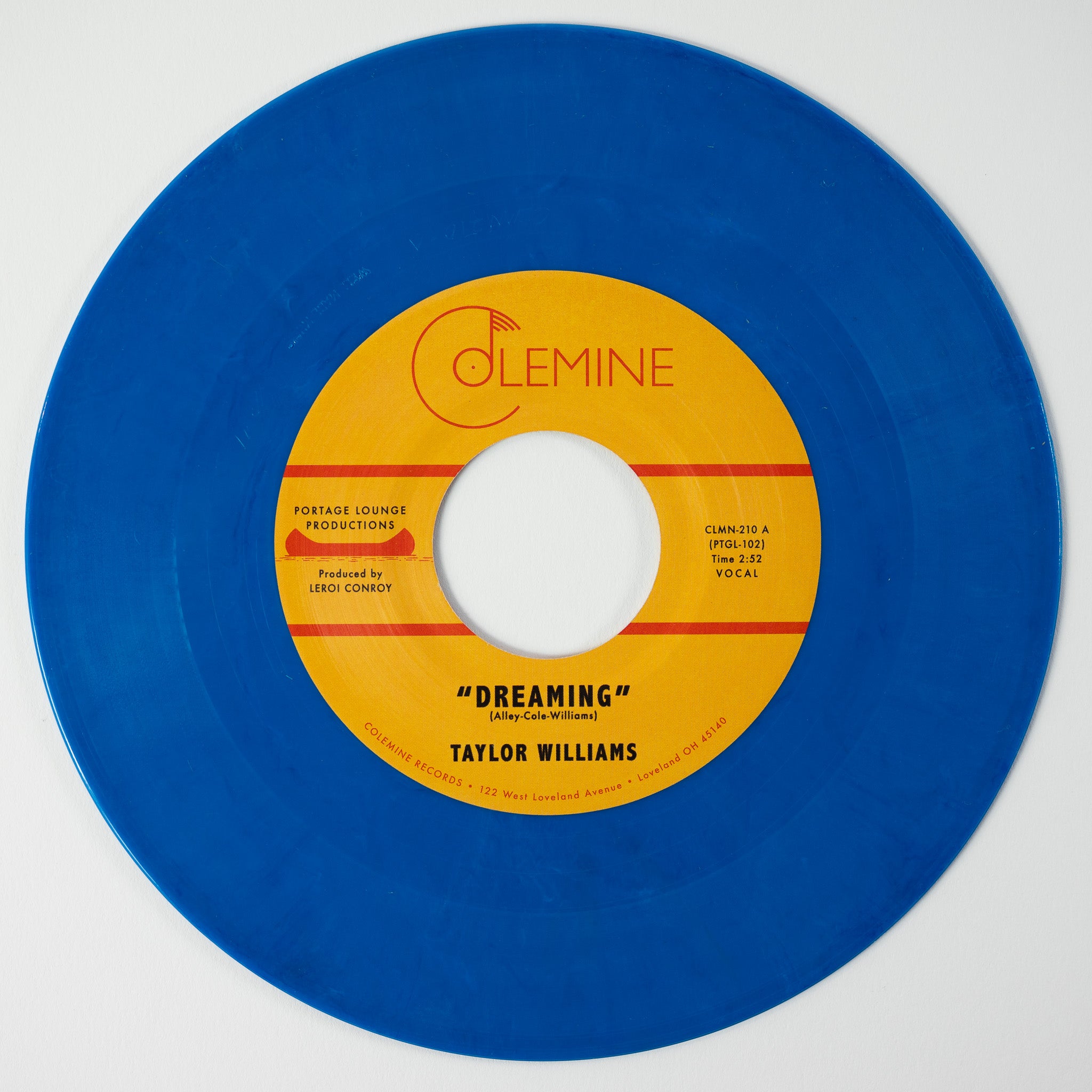 Colemine Taylor Williams Dreaming vinylsingel 45 blå soul