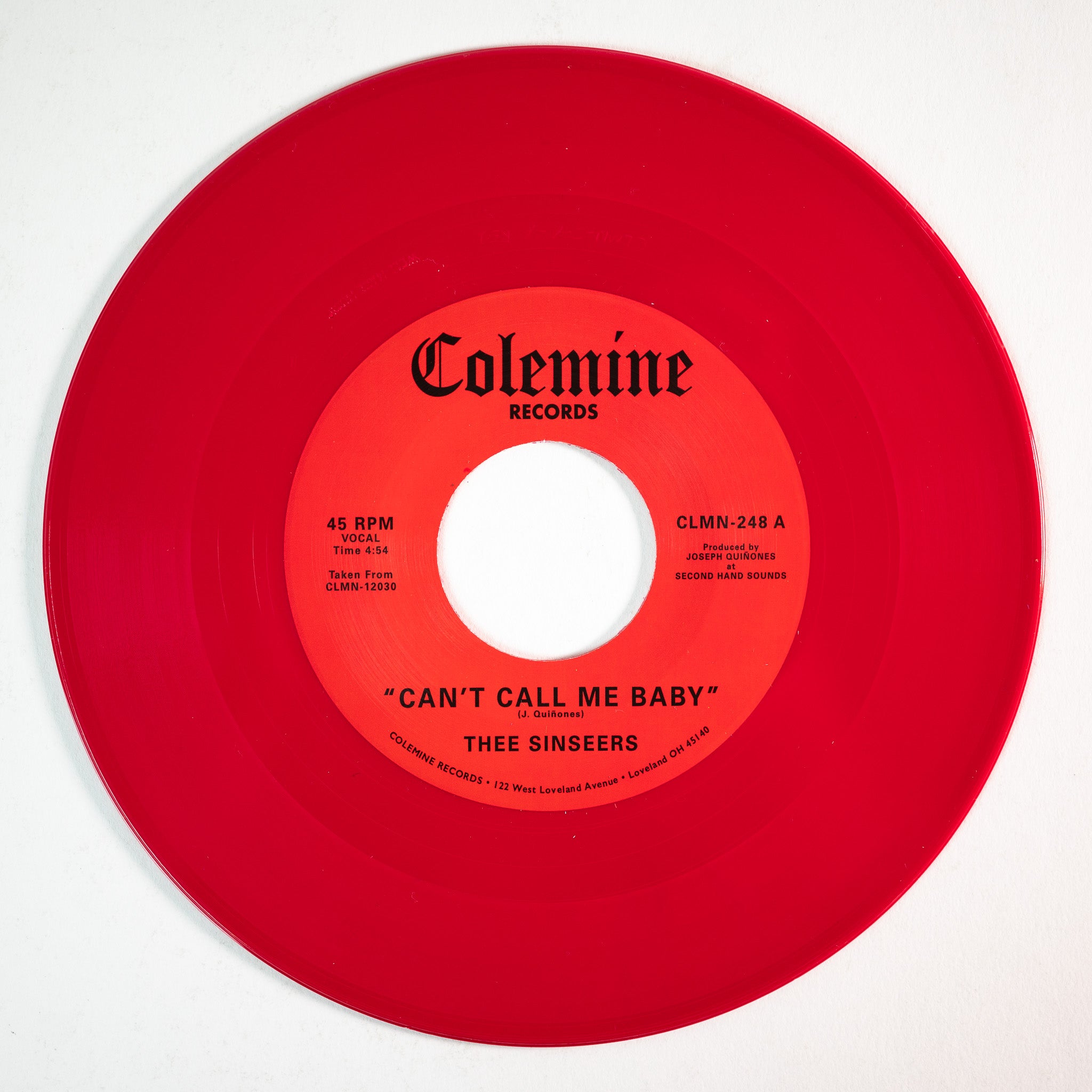 Colemine Thee Sinseers Baby vinylsingel rød sweet soul