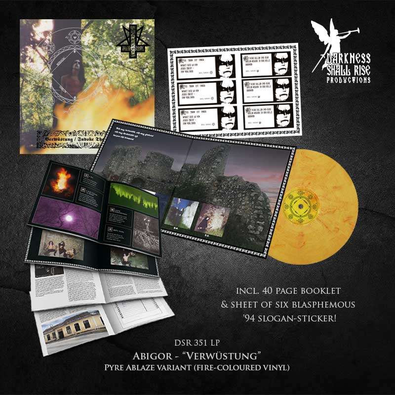Abigor Verwüstung LP vinylplate fire